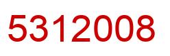 Number 5312008 red image
