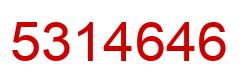 Number 5314646 red image