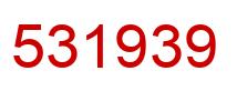 Number 531939 red image