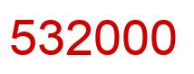 Number 532000 red image
