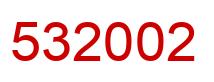 Number 532002 red image