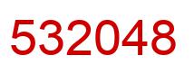 Number 532048 red image