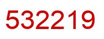 Número 532219 imagen rojo