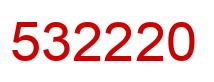 Número 532220 imagen rojo