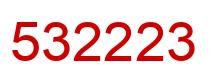 Number 532223 red image