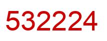 Número 532224 imagen rojo