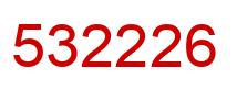 Number 532226 red image