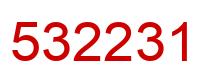 Number 532231 red image