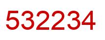 Number 532234 red image