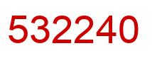 Number 532240 red image