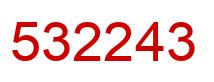Number 532243 red image