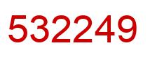 Número 532249 imagen rojo
