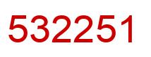 Número 532251 imagen rojo