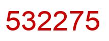 Number 532275 red image