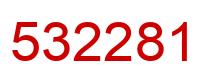 Number 532281 red image