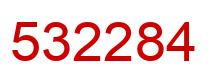 Number 532284 red image