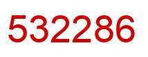 Number 532286 red image