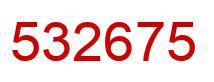 Número 532675 imagen rojo