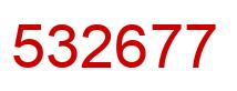 Número 532677 imagen rojo
