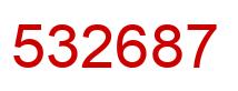 Número 532687 imagen rojo
