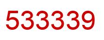 Número 533339 imagen rojo
