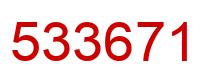 Número 533671 imagen rojo