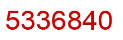 Number 5336840 red image