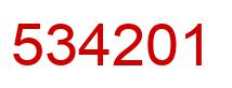 Number 534201 red image
