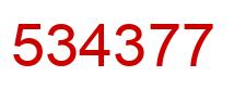 Number 534377 red image