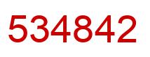 Number 534842 red image