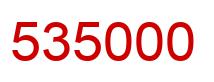 Number 535000 red image