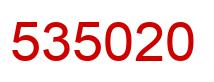 Number 535020 red image