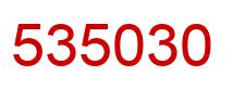 Number 535030 red image