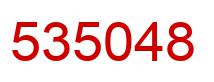Number 535048 red image