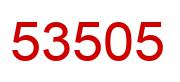 Number 53505 red image
