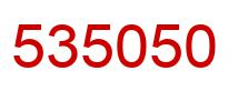 Number 535050 red image