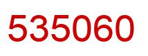 Number 535060 red image