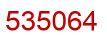 Number 535064 red image
