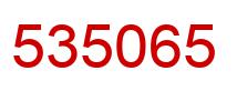 Number 535065 red image