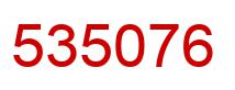 Number 535076 red image