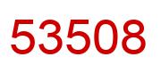 Number 53508 red image