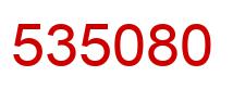 Number 535080 red image