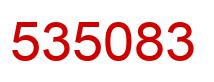 Number 535083 red image