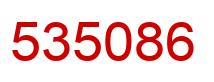 Number 535086 red image