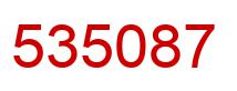 Number 535087 red image