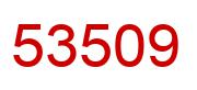 Number 53509 red image