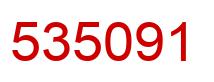 Number 535091 red image