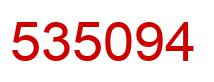 Number 535094 red image