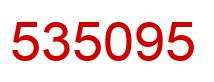 Number 535095 red image