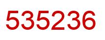 Number 535236 red image